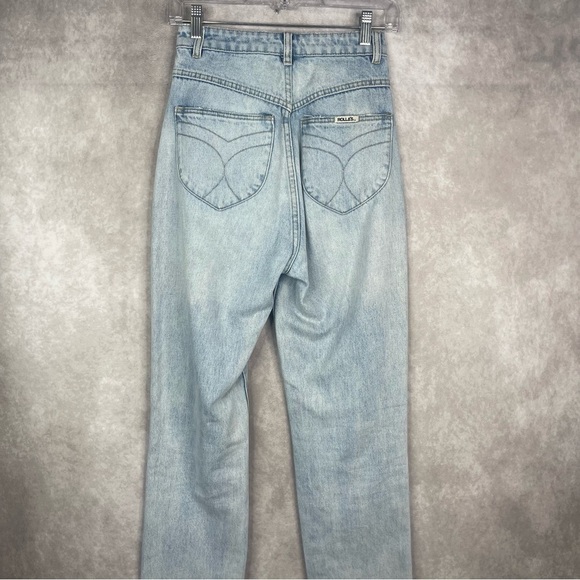 Rolla's Elle Super High Rise Relaxed Denim Jeans In Light Blue Women's Size 24 - Picture 11 of 11